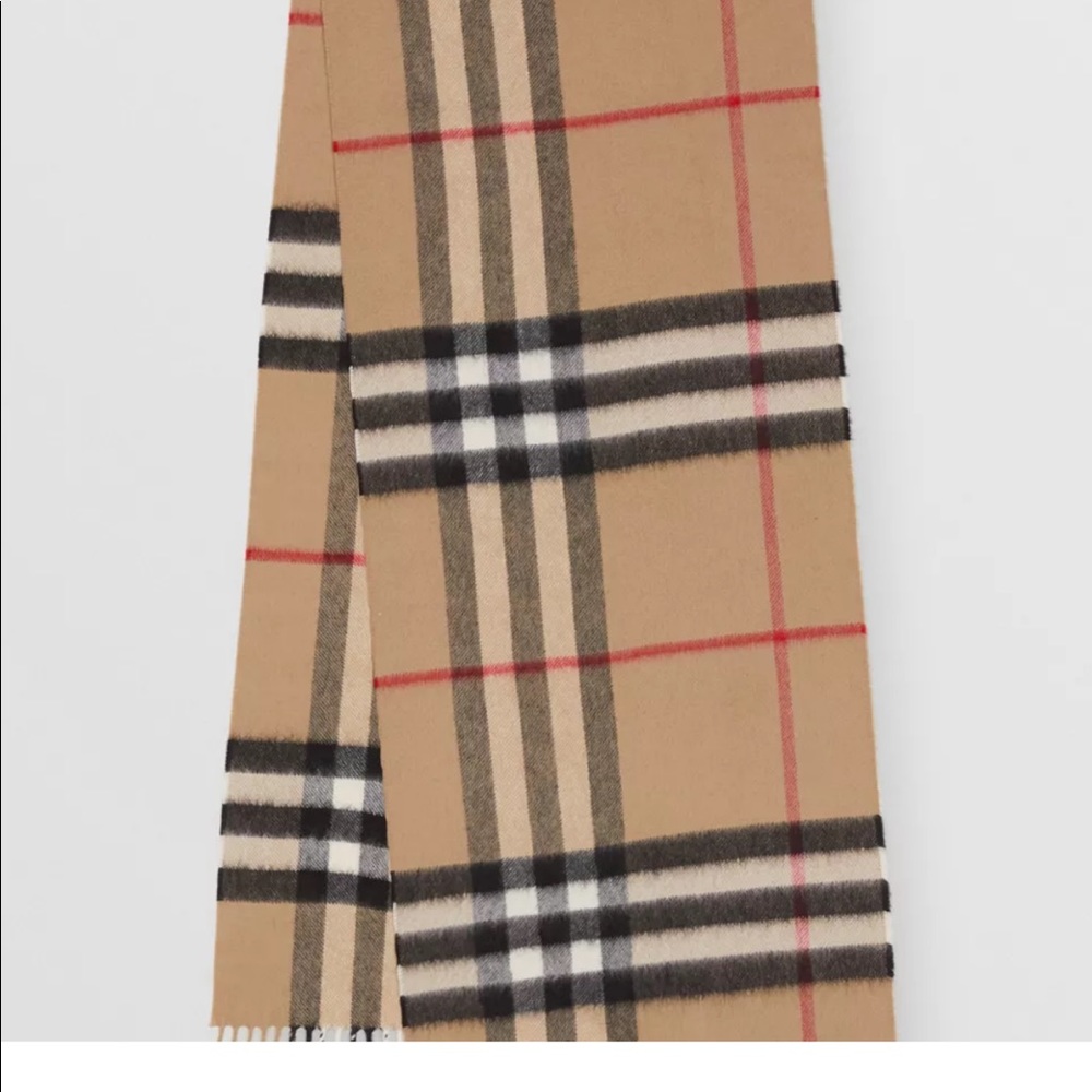 Mens Burberry Classic Check cashmere scarf